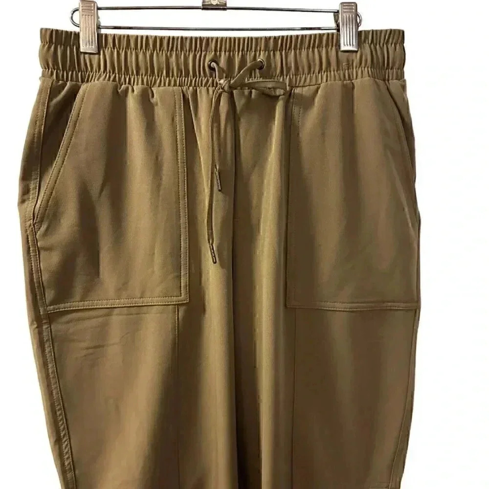 Mondetta women's pants ankle high rise tan size Medium - Picture 4 of 12